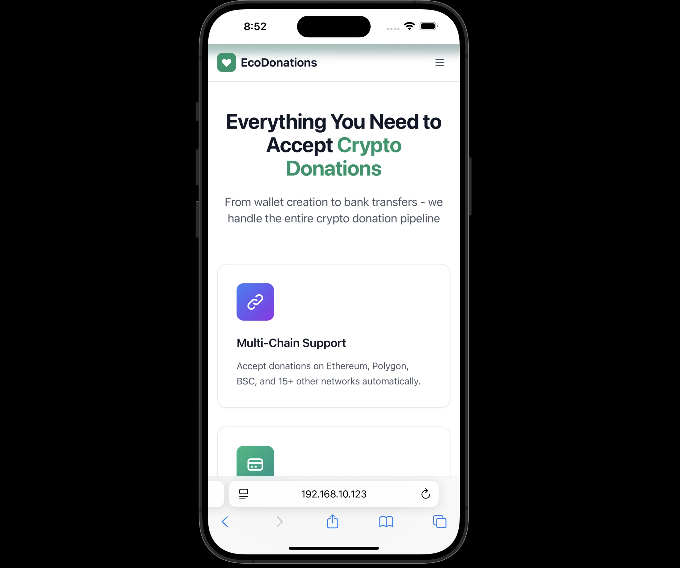 Mobile Blockchain Donations